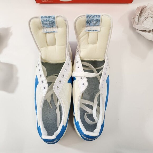 Nike Meadow 7342 White/Light Blue 1980s NEW OLD STOCK Mens Size 8 1/2 - Picture 13 of 16
